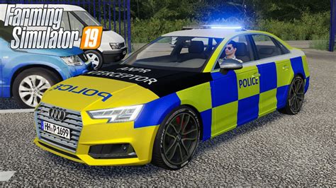 Fs19 Audi S4 Uk Police Interceptor British Car Mod For Farming Simulator 2019 Roleplay Youtube