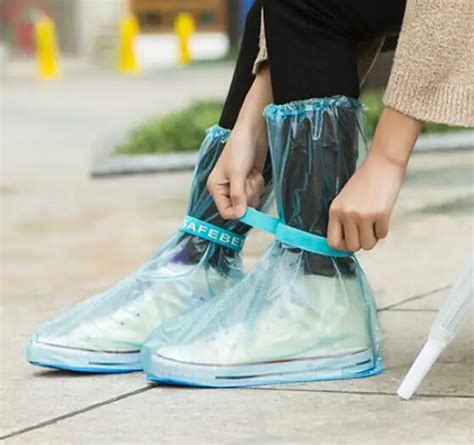 Outdoor Rain Shoes Raincoat Bicycle Portable Rain Boots Snow Land Easy Wear Flat Rub Slip ...