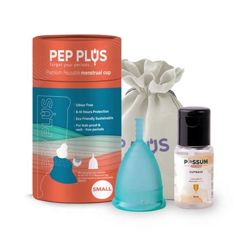 Pep Plus Premium Reusable Menstrual Cup Large With Free Cup Wash And