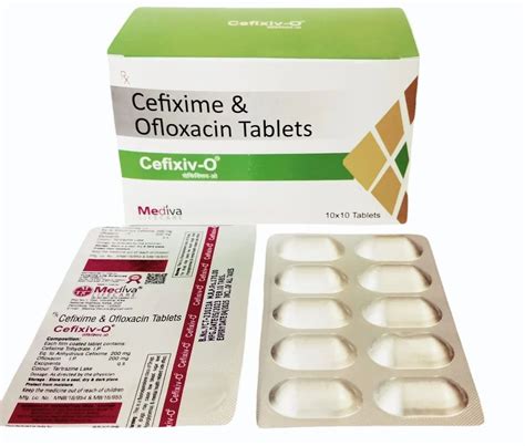 Cefixime Mg Ofloxacin Mg Lactic Acid Packaging Type Alu