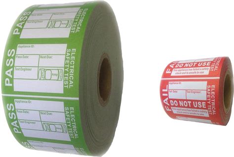 1000x PAT Test Labels Passed With 200x Free Failed Labels Amazon Co