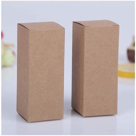 5pcs Petit Noir Blanc Papier Kraft Boîte en carton boîtes Huiles