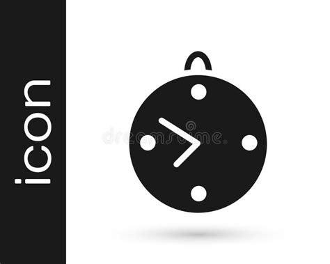 Grey Clock Icon Isolated On White Background Time Symbol Stock Vector