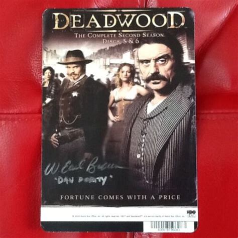 W Earl Brown Signed Dvd Cover Hbo Deadwood Dan Dority Actor Musician Ebay