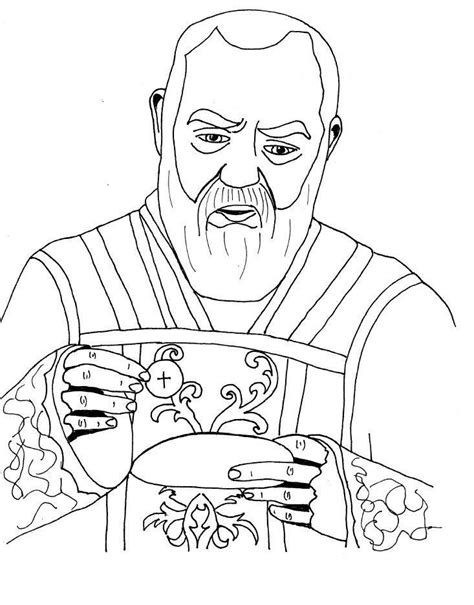 Padre Pio Desenho Crist O P Ginas Para Colorir Para Adultos