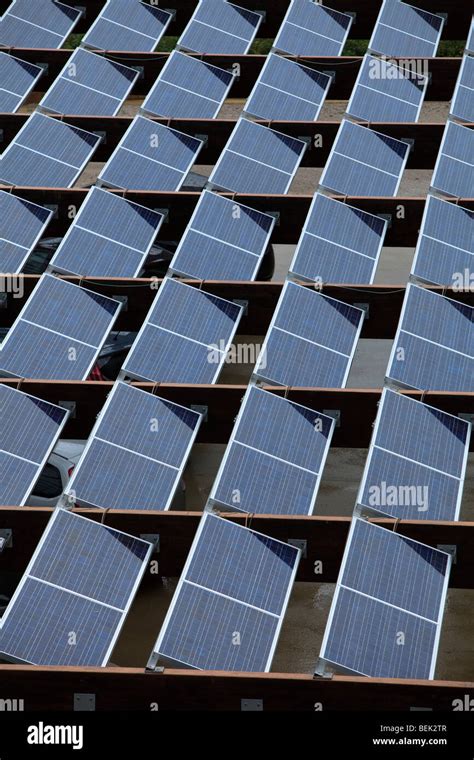 Array Of Solar Panels Stock Photo Alamy