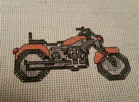 Best Motorcycle Cross Stitch Images On Pinterest Crossstitch