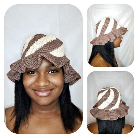 Swirl Crochet Bucket Hat Etsy