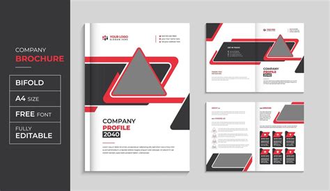 Corporate Brochure And Company Profile Annual Report Cover Design Template Set 11575046 Vector