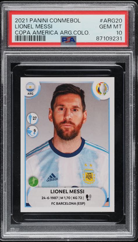 Panini Conmebol Copa America Argentina Colombia Lionel Messi