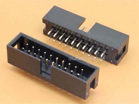 20 Pin Box Header Straight 3975 Sunrom Electronics