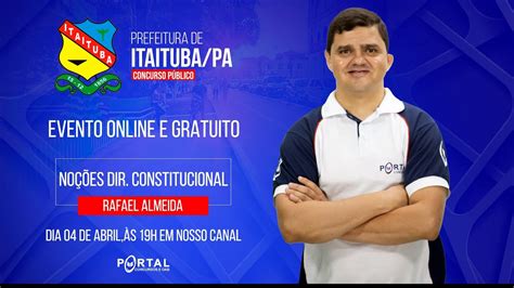 CONCURSO PREFEITURA DE ITAITUBA PA NOÇÕES DE DIREITO CONSTITUCIONAL