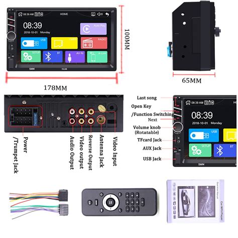 Zhnn Inch Double Din Touchscreen Car Stereos Radio With Apple Carplay