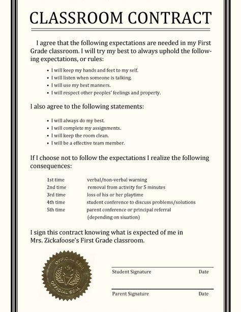 Class Contract 20 Ideas Classroom Rules Classroom School Classroom