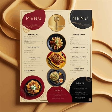Menu Poster Design Premium Ai Generated Vector