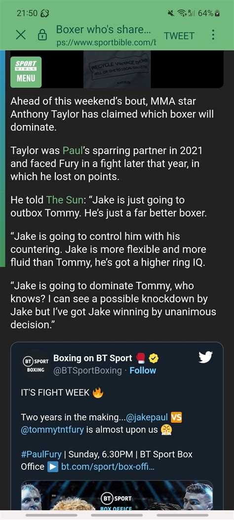 Sportbible On Twitter 🚨 Boxer Whos Shared Ring With Jake Paul And