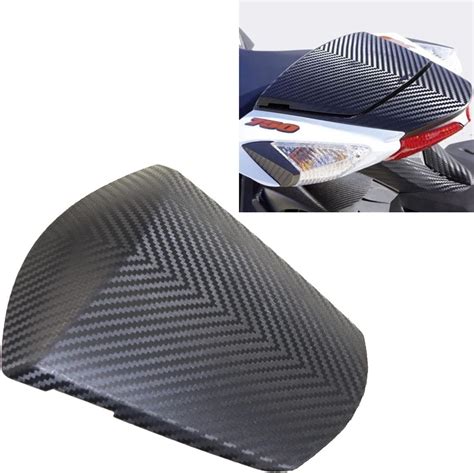 Motorcycle Matte Black Carbon Pattern Rear Passenger