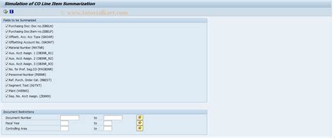 Rarccoa5 Sap Tcode Simulation Of Co Line Item Summariz Transaction Code