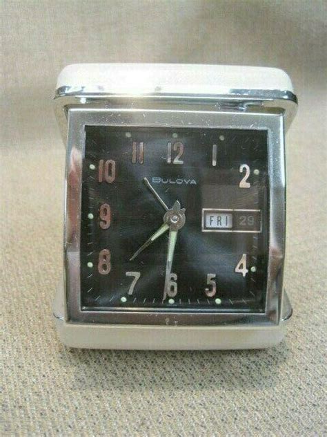 Vintage Bulova Travel Alarm Clock Made Japan 1999482109