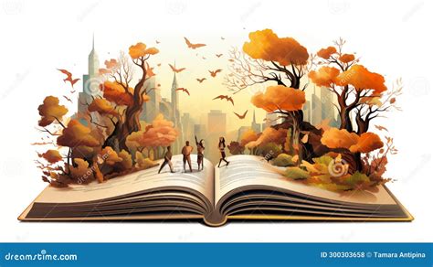 An Illustration From An Open Book Comes To Life A Fairy Tale In