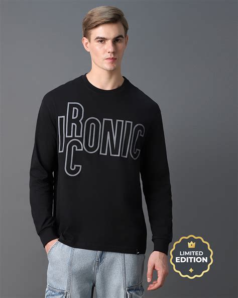 Buy Men S Black Lim Typography Oversized T Shirt Online At Bewakoof