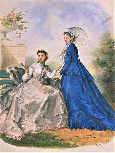 Two Women In Blue Dresses Sitting On A Bench