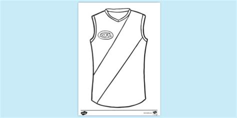 FREE! - Essendon Bombers Team Jumper Colouring | Colouring Sheets