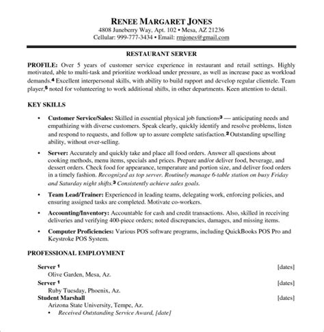 Resume Food Service 7 Food Service Worker Resume Examples For 2024