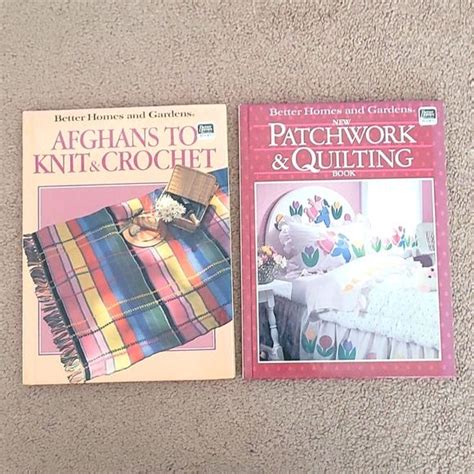 Better Homes Garden Books Crochet Knit Afgans Patchwork