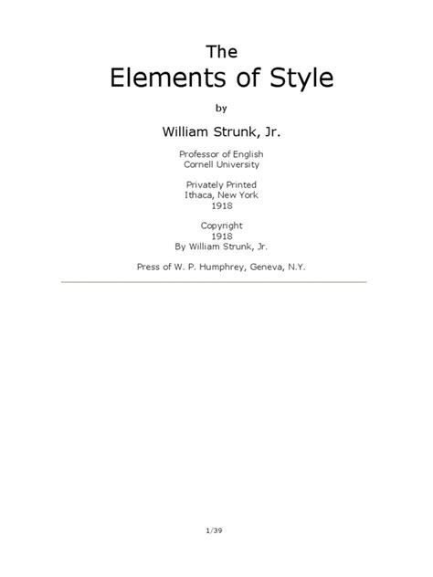 Elements of Style | PDF | Comma | Sentence (Linguistics)