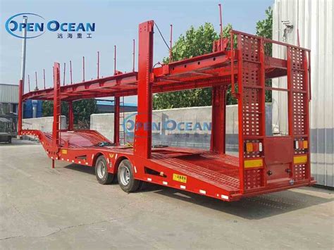 Heavy Duty Cheap 2 Axles Transport Small Car Carrier Truck Trailer