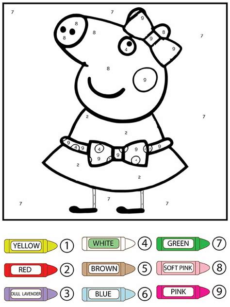 P Gina Para Colorear De Peppa Pig Con Cinta Para Colorear Por N Meros