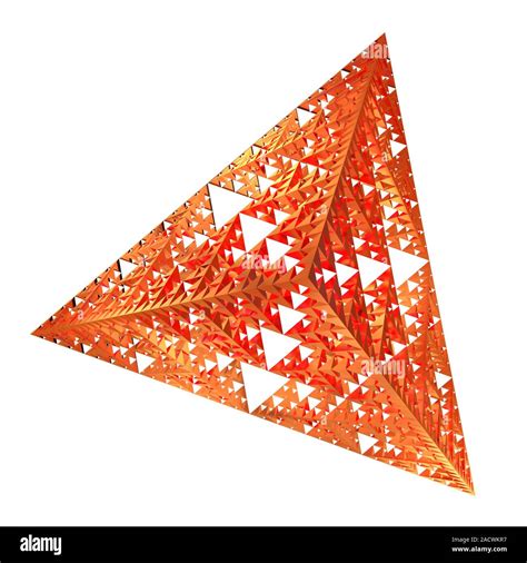 Pirámide fractal de Sierpinski triángulo o juntas desarrollado por