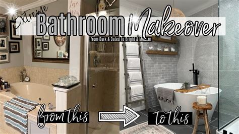 Extreme Bathroom Makeover From Dark Dated To Bright Modern Full