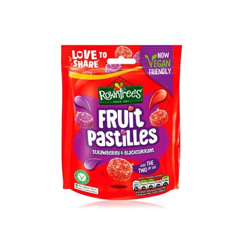 Rowntrees Vegan Strawberry And Black Currant Pastilles Sharing Bag 143g