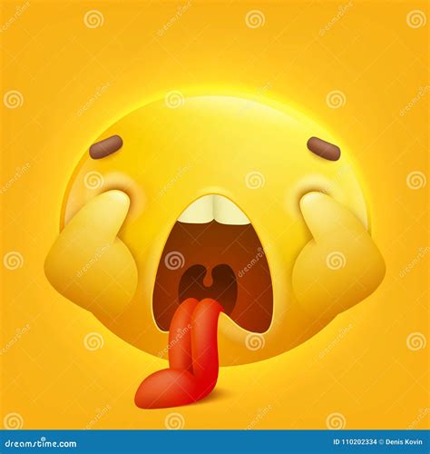 Suffering Yellow Smiley Emoji Emoticon Icon Stock Illustration ...