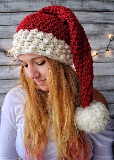 Crochet Christmas Hat Free Pattern Fancy Santa Hat Free Crochet Pattern