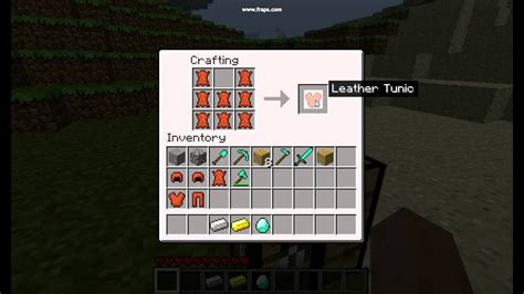 Minecraft How To Make Armor Leather Youtube