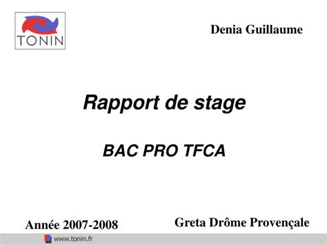 Exemple De Rapport De Stage 1ere Bac Pro Le Meilleur Exemple