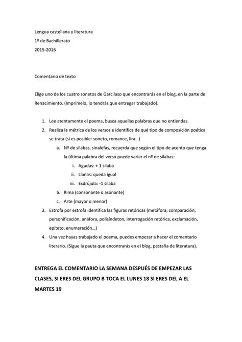 Sonetos Comentario De Texto Garcilaso