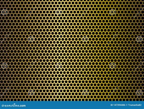 Shining Golden Metal Mesh Background Stock Vector Illustration Of