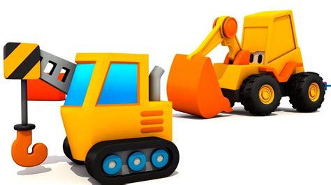 Max The Excavator And A Crane For Kids Baby Cartoons Youtube