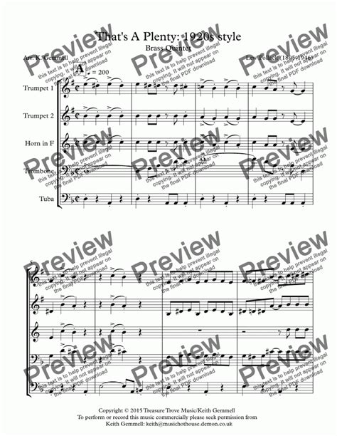 Brass quintet sheet music free download - hohpaminds