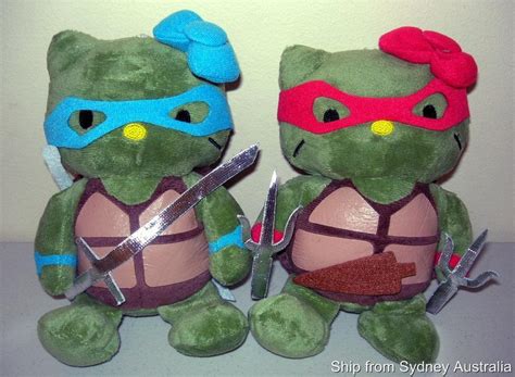 New 2 x Teenage Mutant Ninja Turtles Plush Toys Dolls Set 9 inch /24 cm ...