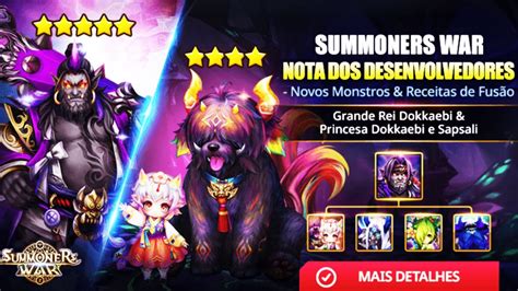 Grande Rei Dokkaebi E Princesa Dokkaebi E Sappsali No Summoners War By