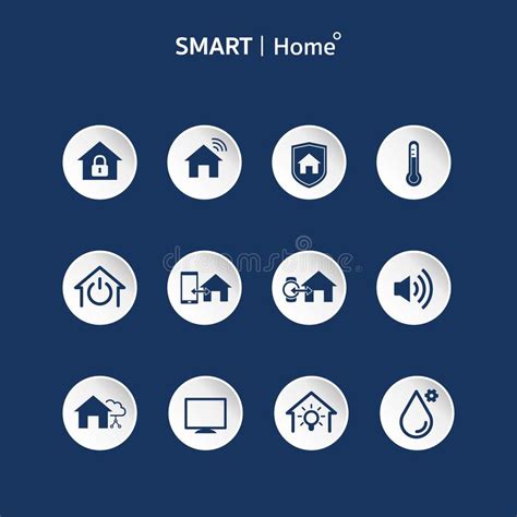 Smart Home Icons Set Stock Vector Illustration Of Modern