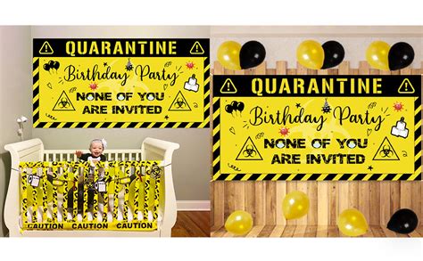 Quarantine Birthday Decorations Banner Social Distancing