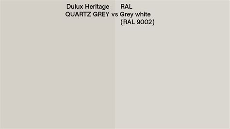 Dulux Heritage QUARTZ GREY Vs RAL Grey White RAL 9002 Side By Side