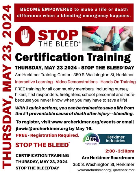 Stop The Bleed Training Arc Herkimer Building Community Herkimer Ny