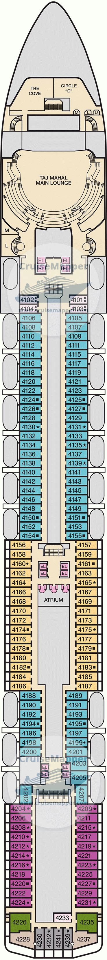 Carnival Pride deck 4 plan | CruiseMapper